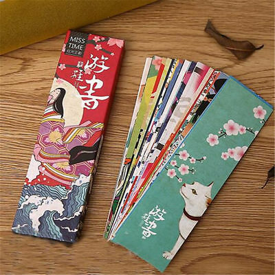 30pcs/lot Cute Paper Bookmark Vintage Japanese Style Book Marks For Kid Supplies